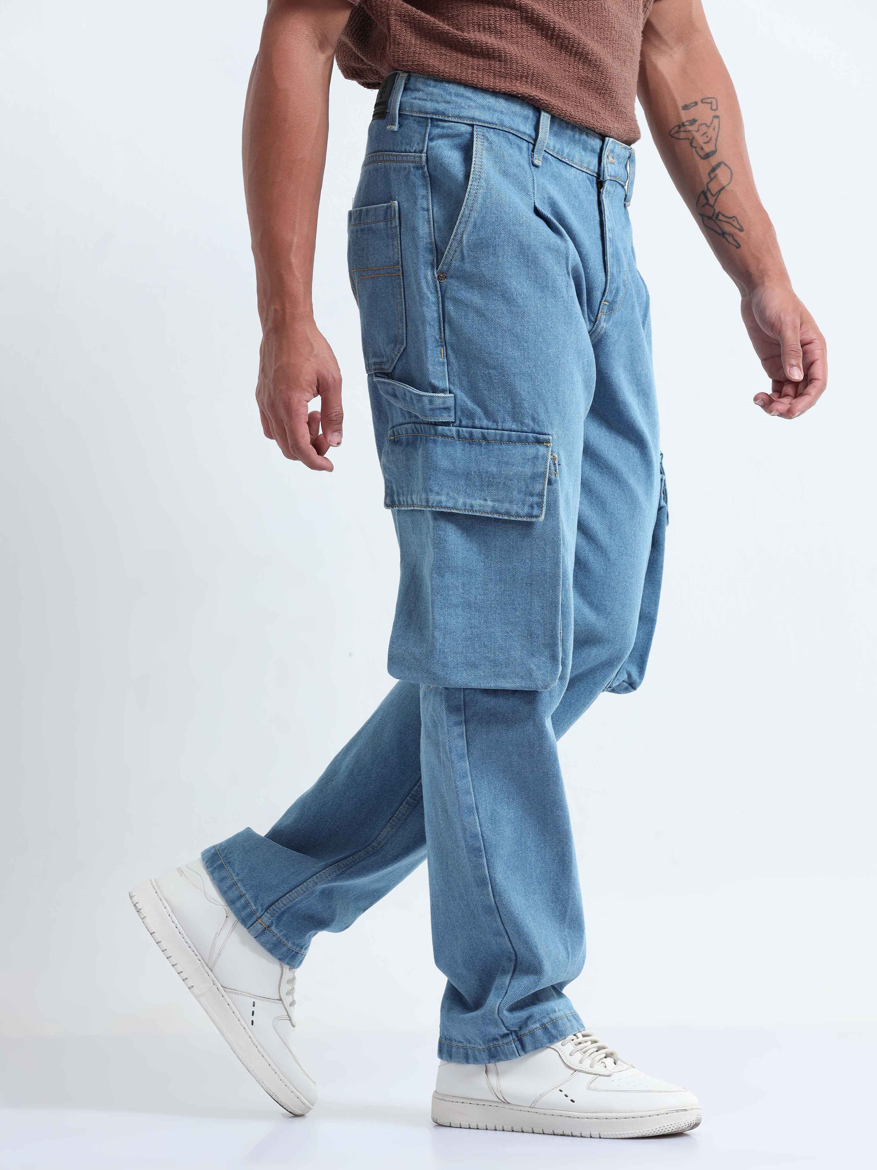 Slim Cargo Jeans - Denim grey - Men | H&M IN